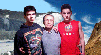 Дадар-оол Мылдык с болгарскими внуками Димитром и Атанасом. Фото из семейного архива Дадар-оола Мылдыка.