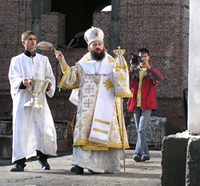 Епископ Абаканский и Кызыльский Ионафан освящает Иверскую часовню