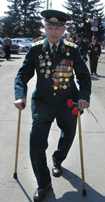Евгений Яковлевич Николаев. Во время войны младший сержант, сейчас – полковник в отставке. Пограничник. Фото Нади Антуфьевой.