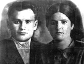 Довоенное фото. Мама и отец: Елена Дмитриевна и Алексей Ильич Караваевы. 